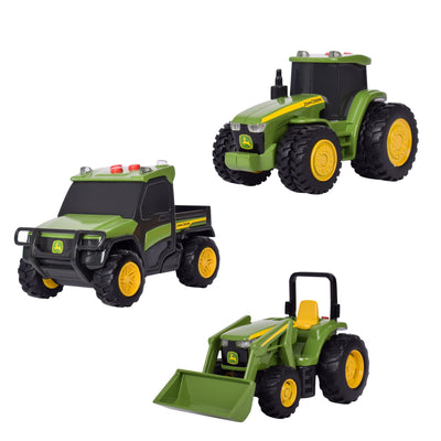 John Deere Lights & Sounds Mini Tractors 3pk