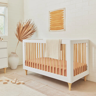 Lolly 3 in 1 Convertible Cot - White/Natural