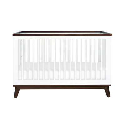 Scoot 3 in 1 Convertible Cot - Walnut Wash/White
