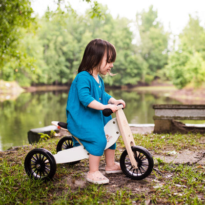 Kinderfeets | Tiny Tot Plus Trike/Balance Bike - White - Belly Beyond 