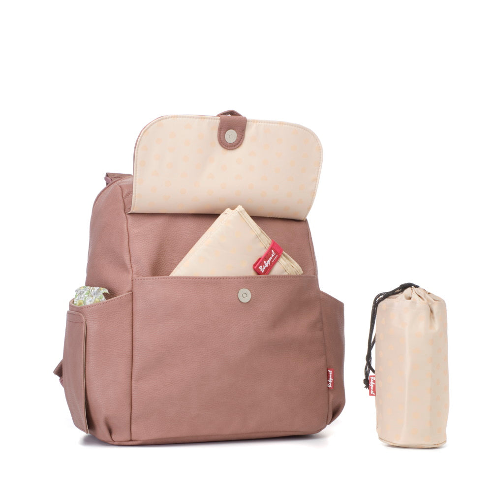 babymel leather backpack diaper bag Babymel Robyn Convertible Nappy Bag - Faux Leather Pink