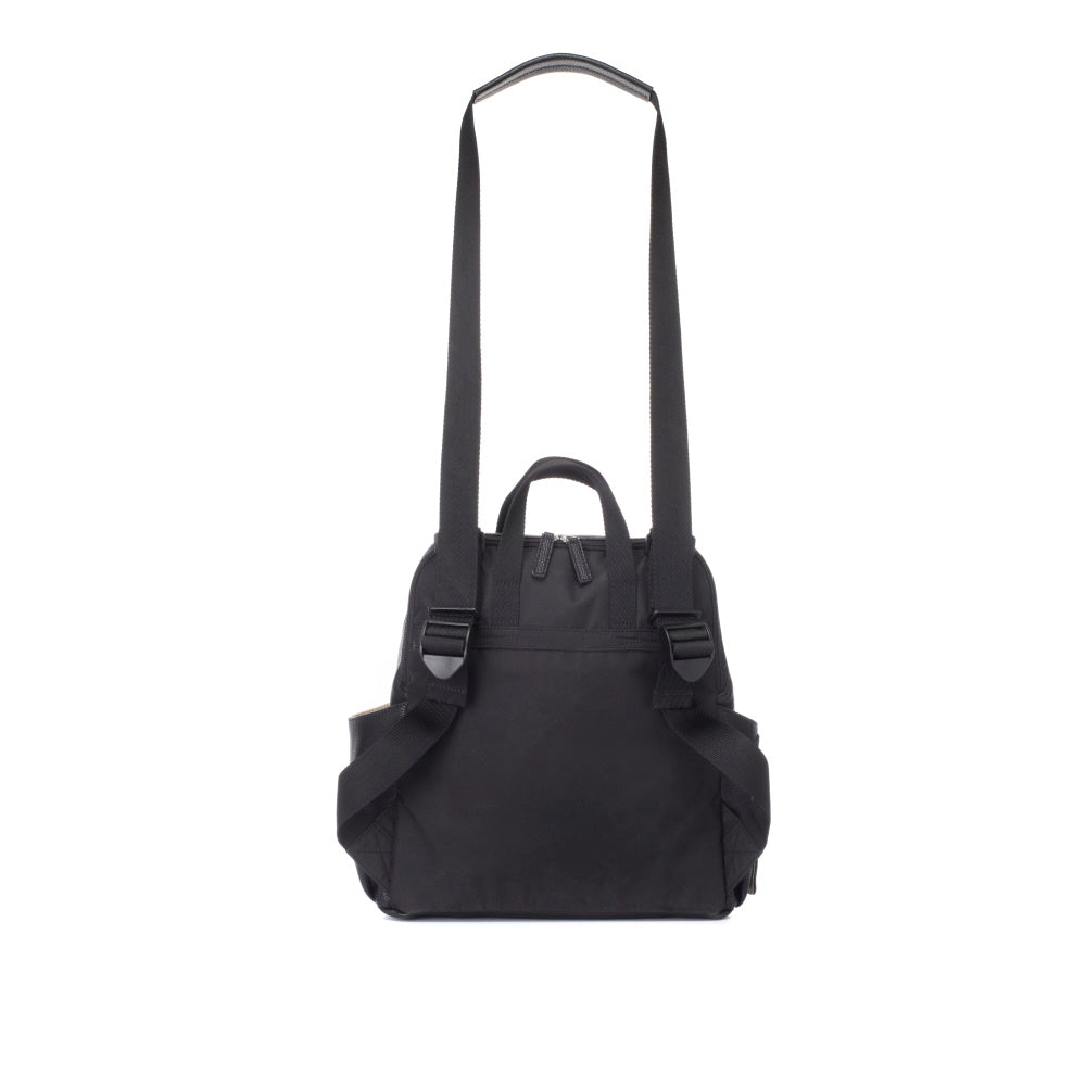 Robyn Convertible Nappy Bag - Faux Leather Black