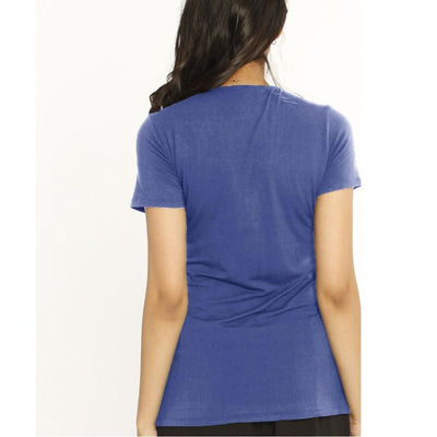 Breastfeeding Top Knot Front - Blue