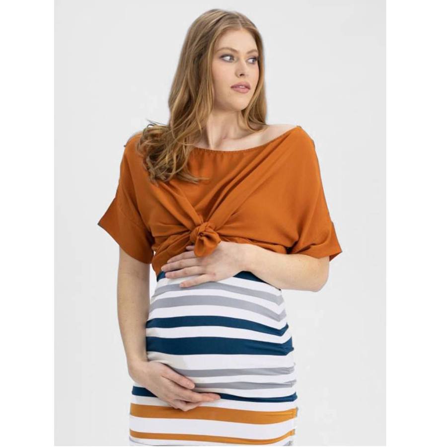 Relax Fit Maternity Top - Rust