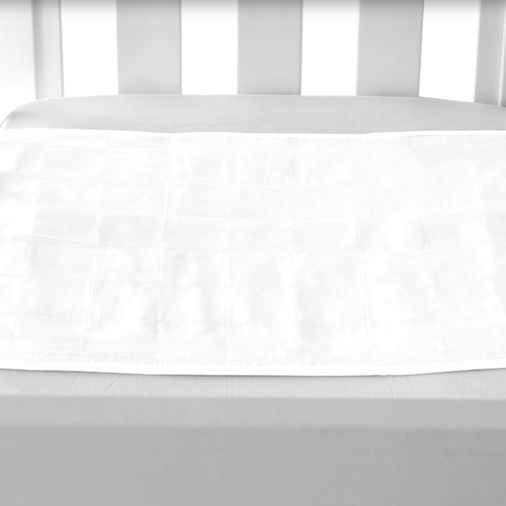 Brolly Sheet with Wings - Cot - White