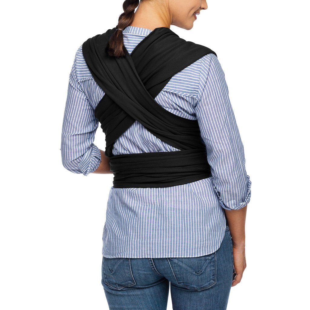 Moby Evolution Baby Wrap Carrier Black Belly Beyond – Belly Beyond