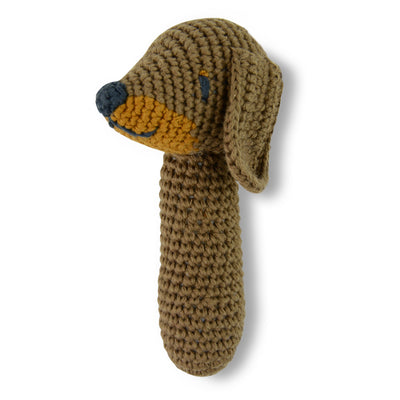 Crochet Rattle - Snags Sausage Dog