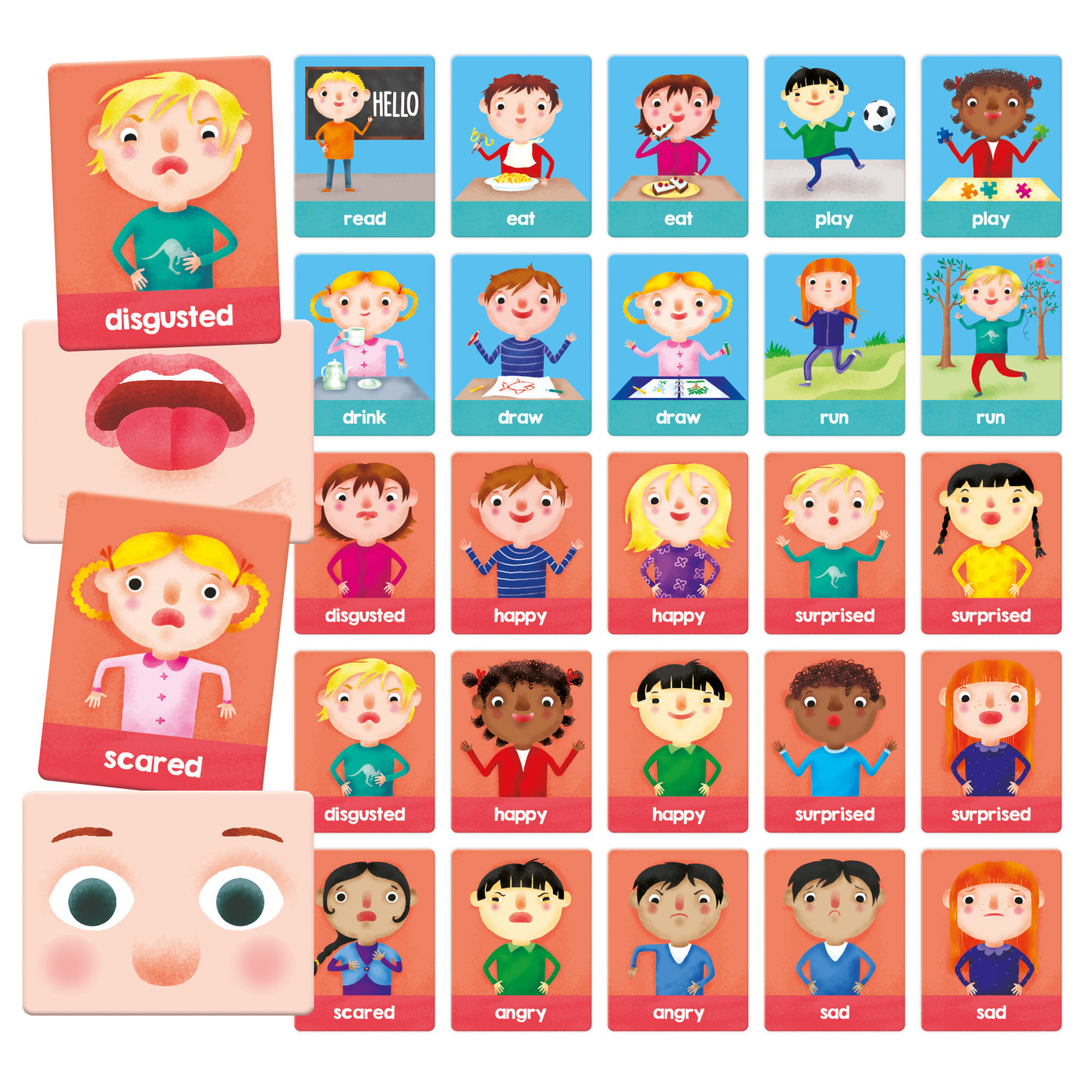 Flashcards: Emotions & Actions (Montessori)