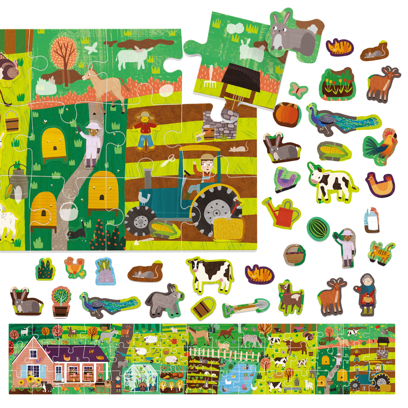 Farm Puzzle & Stickers