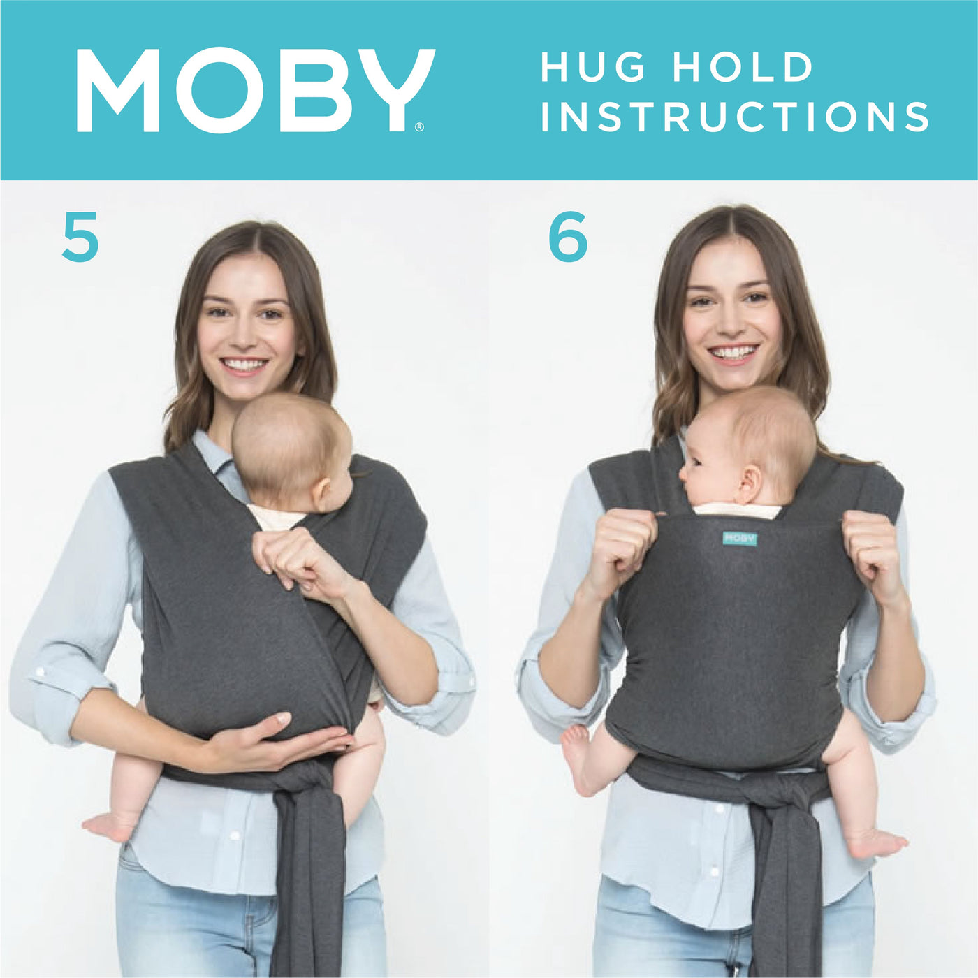 Moby | Flex Baby Wrap - Grey - Belly Beyond 