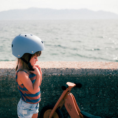 Kinderfeets | Toddler Bike Helmet - Matte Slate Blue - Belly Beyond 