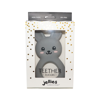 Bunny Teether - Soft Grey - Belly Beyond 