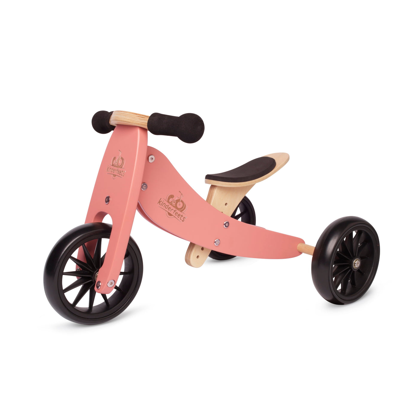 Kinderfeets | Tiny Tot Trike/Balance Bike - Coral - Belly Beyond 