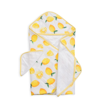 Hooded Towel & Wash Cloth - Lemon