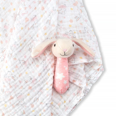 Muslin Wrap & Crinkle Toy - Ballerina Bunny