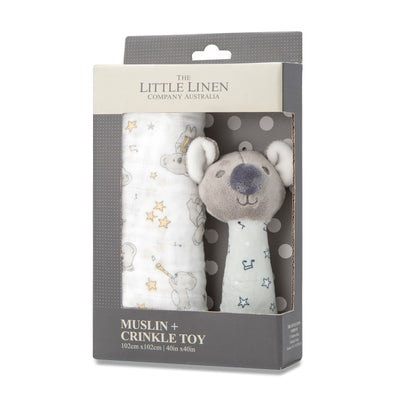 Muslin Wrap & Crinkle Toy - Cheeky Koala