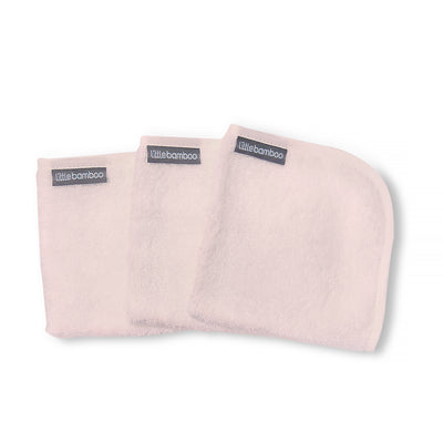 Towelling Wash Cloth 3pk - Dusty Pink