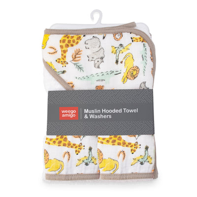 Hooded Towel + Washers - Ernie Elephant