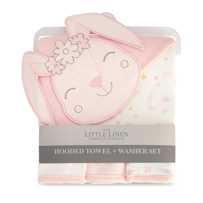 Hooded Towel & Washers - Ballerina Bunny