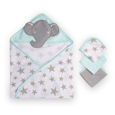 Hooded Towel & Washers - Elephant Star