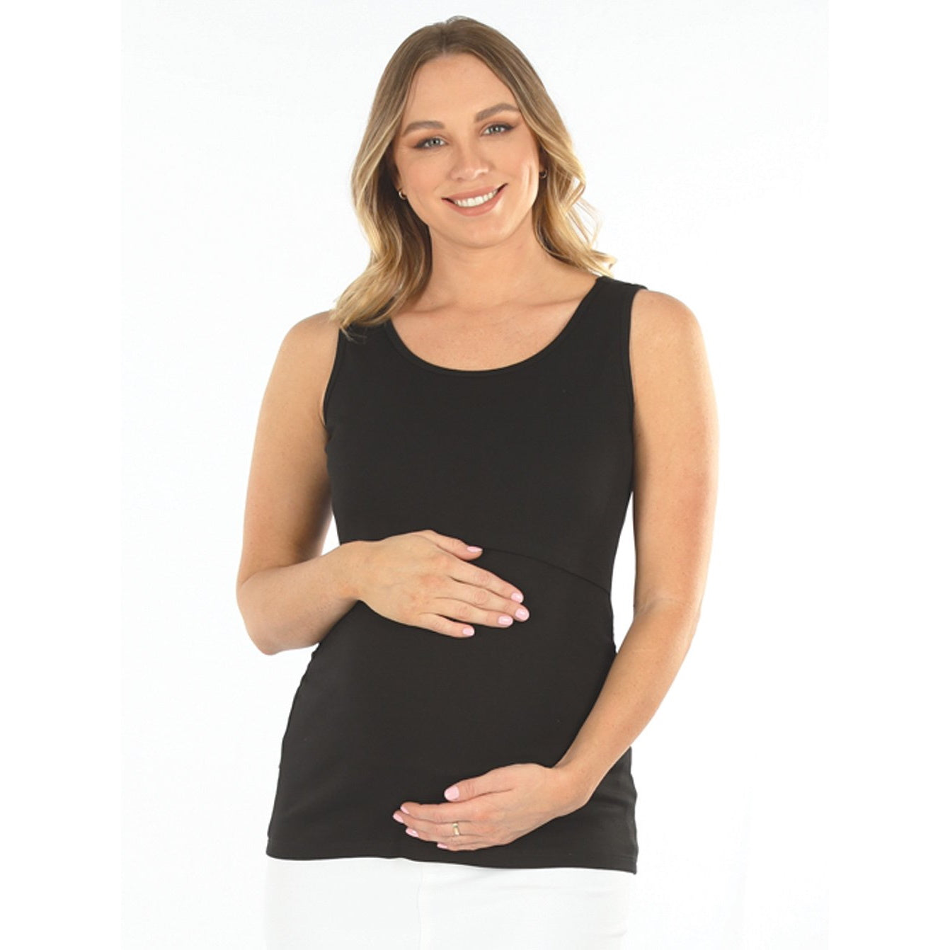 Maternity & Nursing Tank Top - Black (Small & Med)