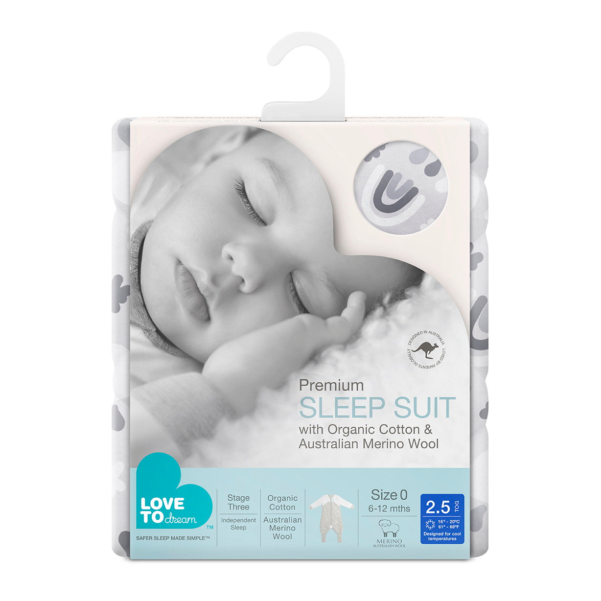 Love to Dream | Sleep Suit Warm 2.5 TOG with Organic Cotton - Belly Beyond 