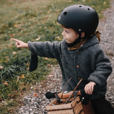 Kinderfeets | Toddler Bike Helmet - Matte Black - Belly Beyond 
