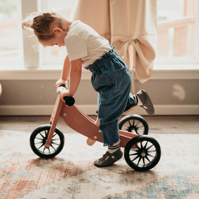 Kinderfeets | Tiny Tot Trike/Balance Bike - Coral - Belly Beyond 