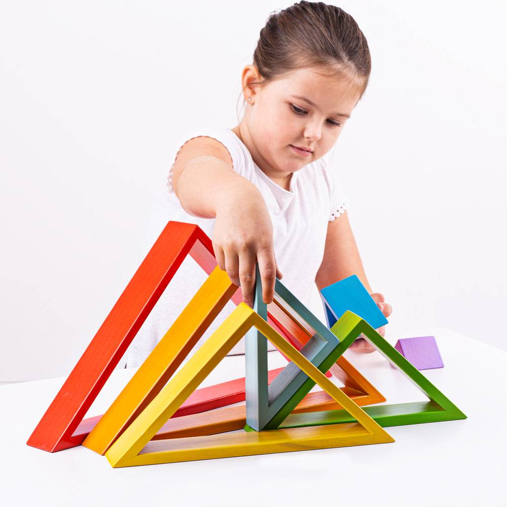 Wooden Stacking Triangles