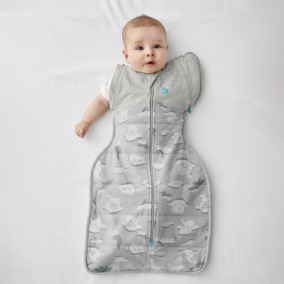 Love to Dream | Swaddle Up™ Transition Bag Extra Warm 3.5 TOG - South Pole Grey - Belly Beyond 