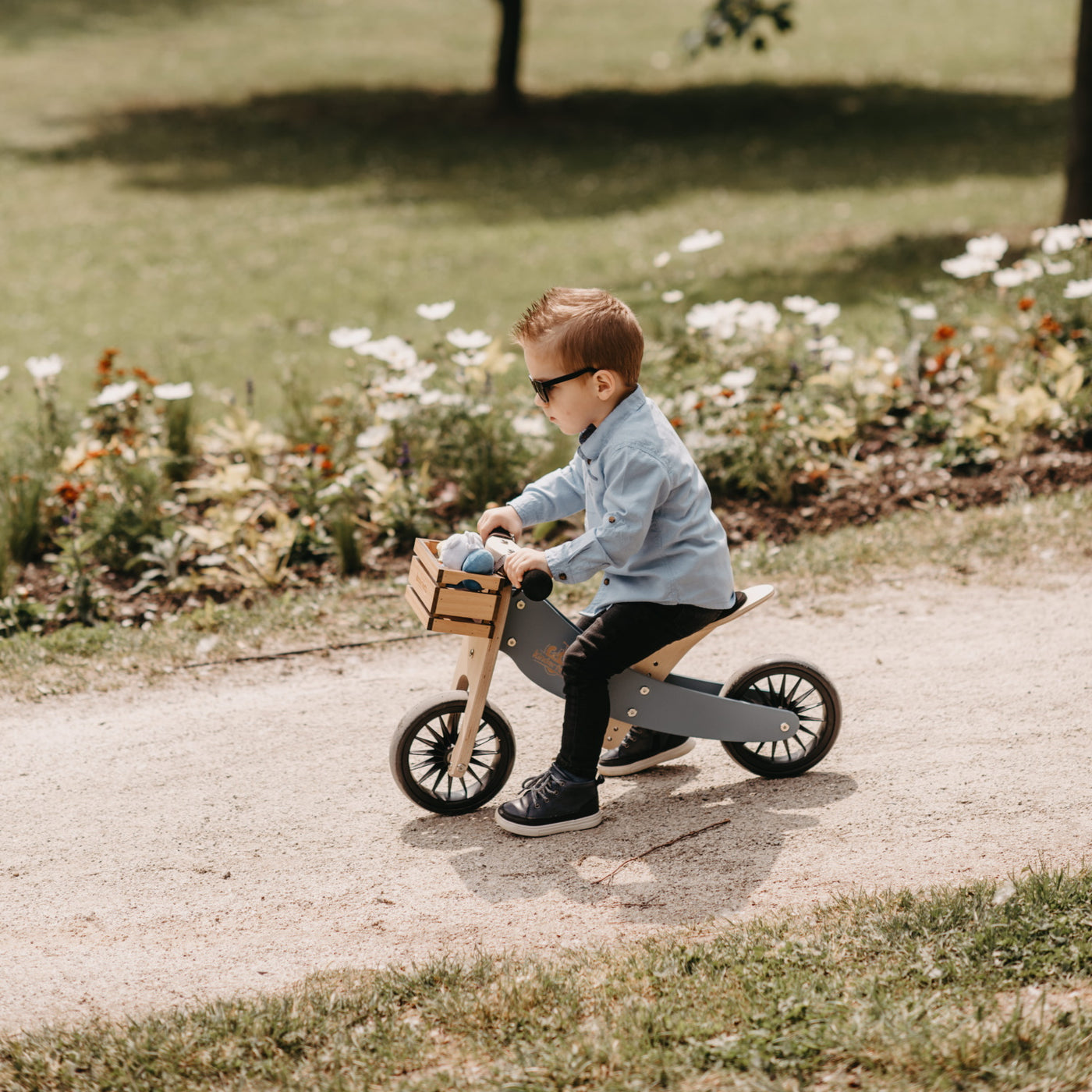 Kinderfeets | Tiny Tot Plus Trike/Balance Bike - Slate Blue - Belly Beyond 