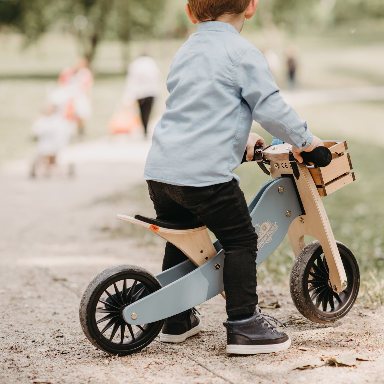 Kinderfeets | Tiny Tot Plus Trike/Balance Bike - Slate Blue - Belly Beyond 