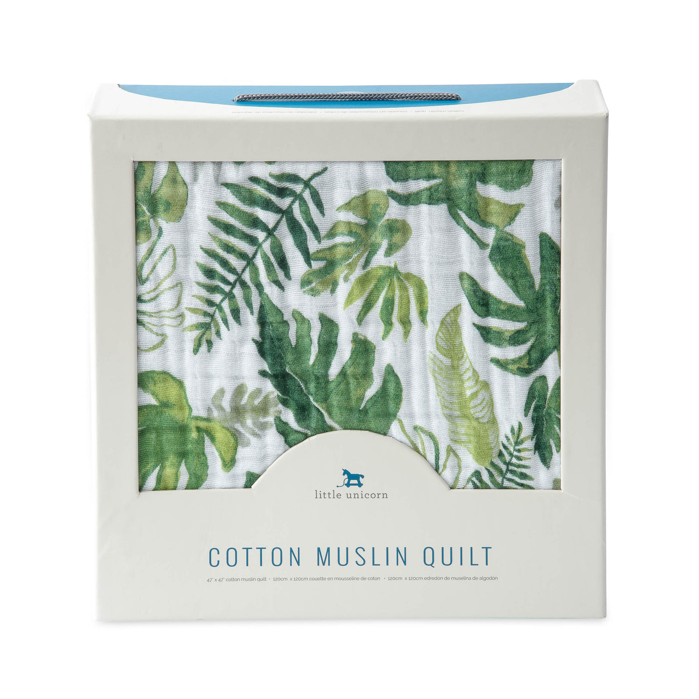 Cotton Muslin Quilt - Tropical Leaf