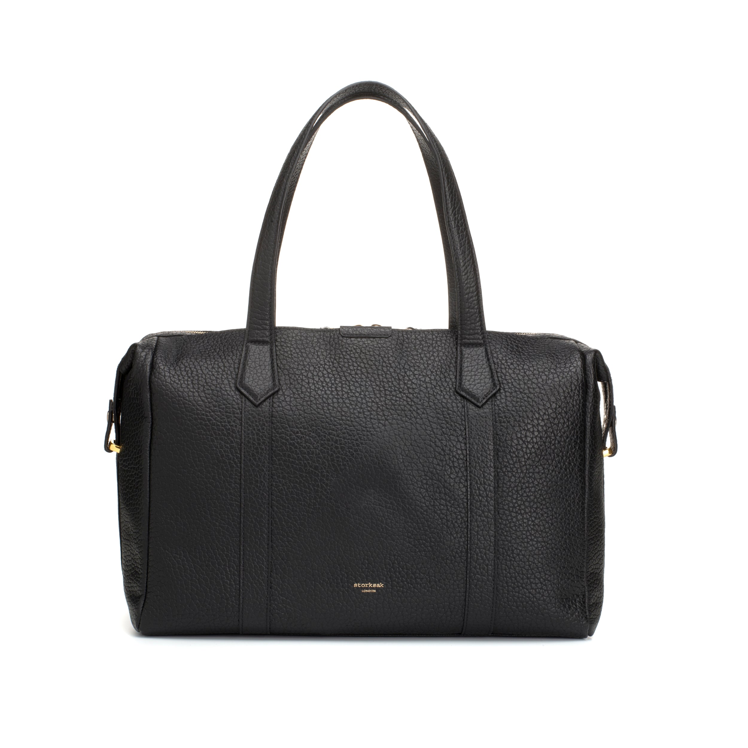 Storksak Lyra Leather Nursery Bag - Black | Belly Beyond – Belly Beyond