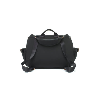 Poppy Luxe Nappy Bag (Black Scuba) + Stroller Organiser Bundle
