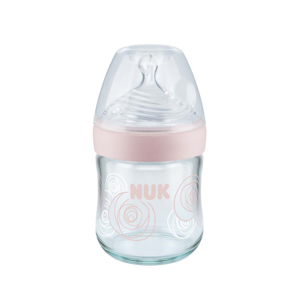 Nature Sense Glass Baby Bottle - 120ml - Pink
