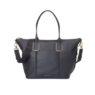 Roxy Nappy Bag with Vegan Faux Leather - Black